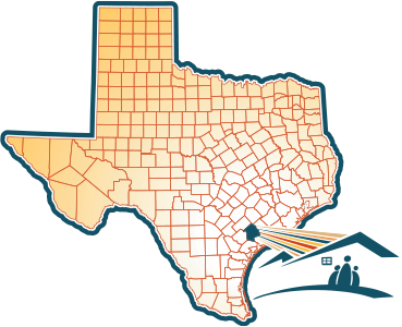 Texas map showing the housing authority's service area.